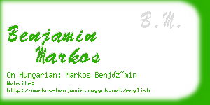 benjamin markos business card